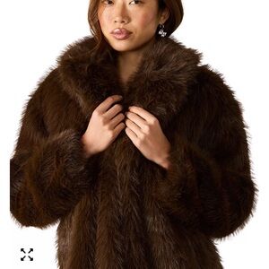 Steve Madden Faux Fur Coat - Dark Espresso - Size L - Lux & Warm 🤎✨